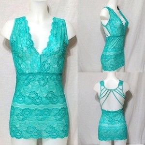 Women's Sexy Lace Strappy Back Lingerie Sleepwear Medium
